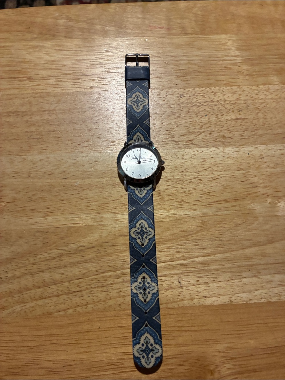 Vera Bradley Navy and Cream Patterned Women's Watch